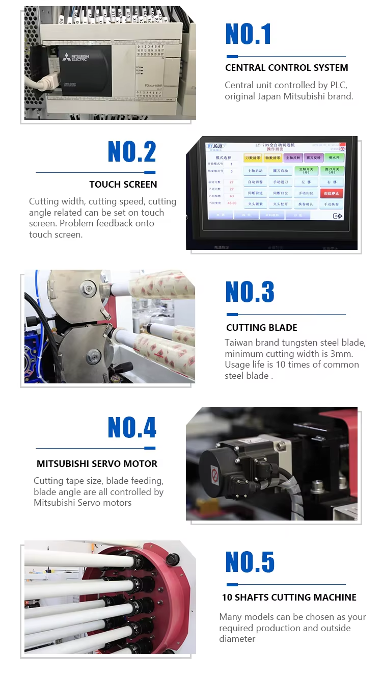 GD-710 ten shafts adhesive tape cutting machine